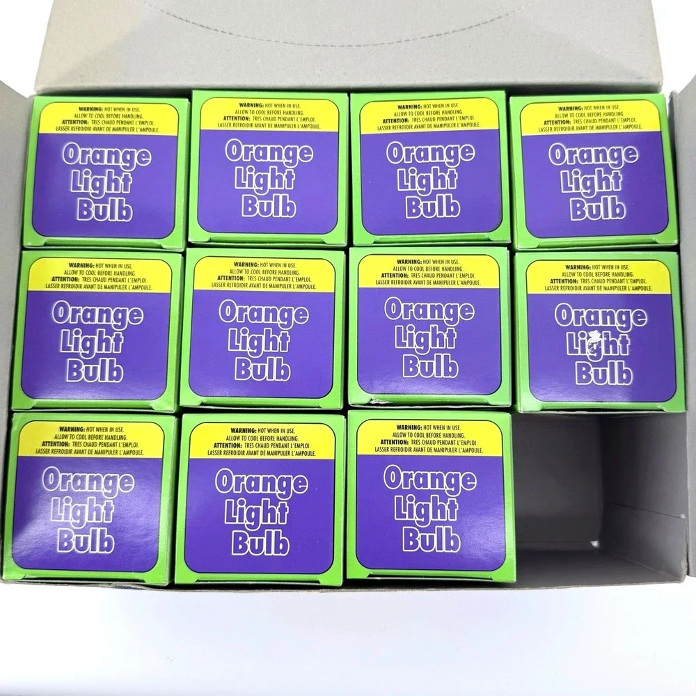 Rubies Orange Light Bulbs Lot 11 Halloween Eerie Special Effects 9783 NOS Unused